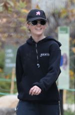 KATHRYN NEWTON Out with Her Dogs in Los Angeles 01/07/2019