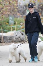 KATHRYN NEWTON Out with Her Dogs in Los Angeles 01/07/2019
