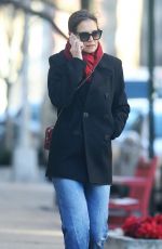 KATIE HOLMES Out and About in New York 01/11/2019