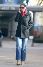 KATIE HOLMES Out and About in New York 01/11/2019