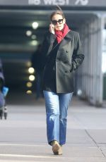 KATIE HOLMES Out and About in New York 01/11/2019