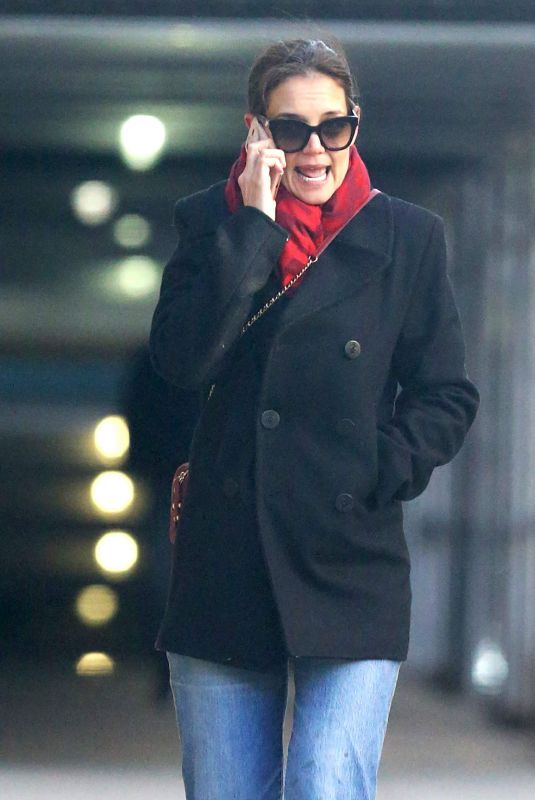 KATIE HOLMES Out and About in New York 01/11/2019