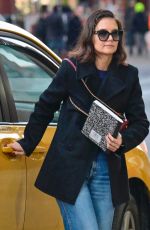 KATIE HOLMES Out and About in New York 01/14/2019