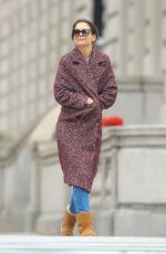 KATIE HOLMES Out in New York 01/08/2019