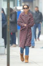 KATIE HOLMES Out in New York 01/08/2019