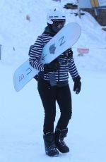 KATY PERRY and Orlando Bloom Out Snowboarding in Aspen 01/02/2019