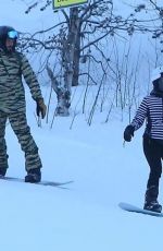 KATY PERRY and Orlando Bloom Out Snowboarding in Aspen 01/02/2019