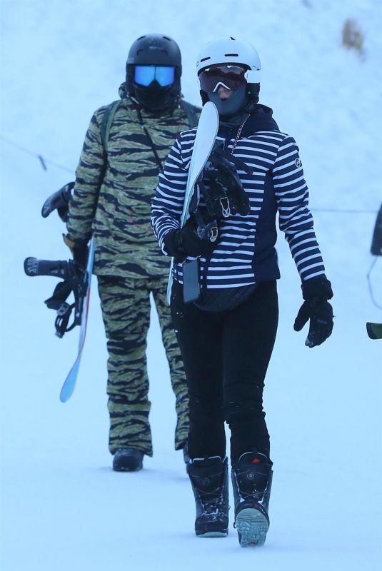 KATY PERRY and Orlando Bloom Out Snowboarding in Aspen 01/02/2019