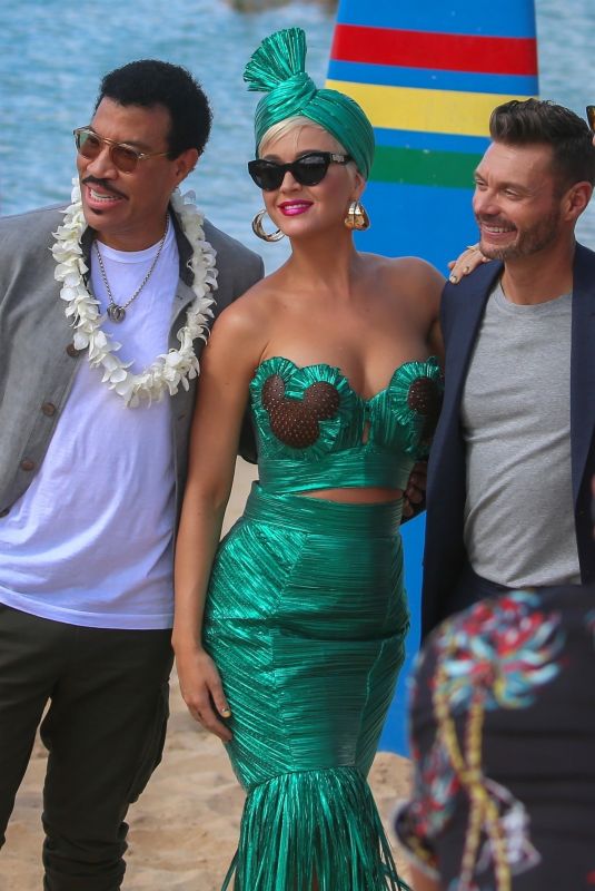 KATY PERRY om the Set of American Idol in Honolulu 01/29/2019