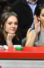 KENDALL JENNER at LA Clippers and the Philadelphia 76ers in Los Angeles 01/01/2019
