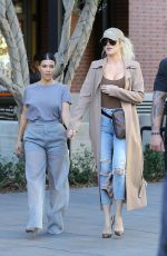 KHLOE and KOURTNEY KARDASHIAN on the Set of KUWTK in Canoga Park 01/24/2019