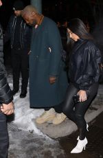 KIM KARDASHIAN and Kanye West at Matsuhisa Restaurant in Aspen 12/30/2018