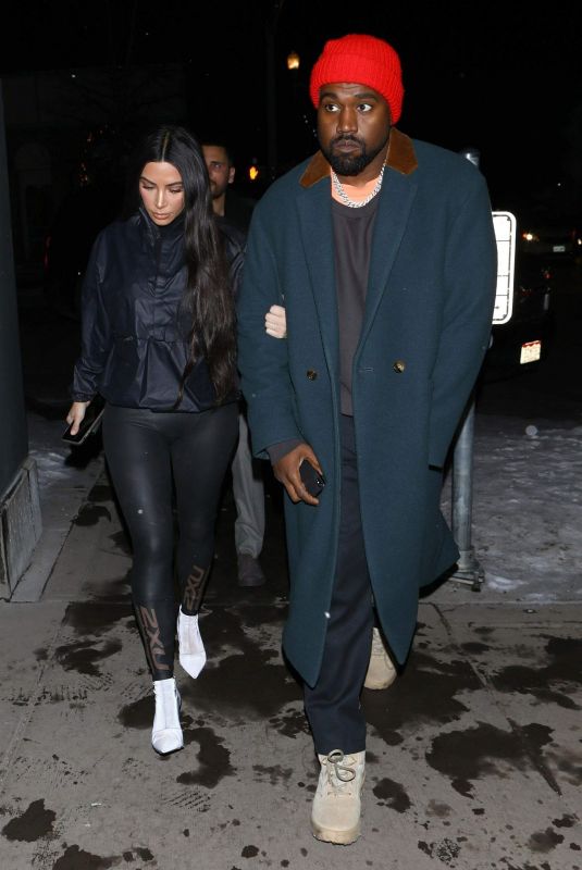 KIM KARDASHIAN and Kanye West at Matsuhisa Restaurant in Aspen 12/30/2018