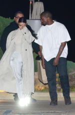 KIM KARDASHIAN and Kanye West Leaves Nobu in Malibu 01/30/2019
