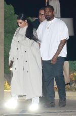 KIM KARDASHIAN and Kanye West Leaves Nobu in Malibu 01/30/2019