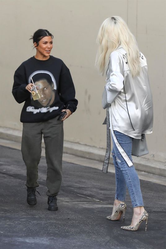 KOURTNEY and KHLOE KARDASHIAN Leaves a Studio in Calabasas 01/09/2019