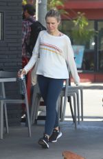 KRISTEN BELL Leaves Pilates Class in Los Feliz 01/22/2019