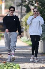 KRISTEN STEWART and EMMA ROBERTS Out Hiking in Los Feliz 01/30/2019