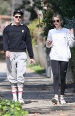 KRISTEN STEWART and EMMA ROBERTS Out Hiking in Los Feliz 01/30/2019