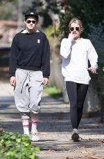 KRISTEN STEWART and EMMA ROBERTS Out Hiking in Los Feliz 01/30/2019