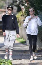 KRISTEN STEWART and EMMA ROBERTS Out Hiking in Los Feliz 01/30/2019