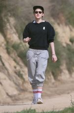 KRISTEN STEWART and EMMA ROBERTS Out Hiking in Los Feliz 01/30/2019
