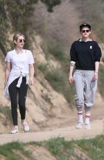 KRISTEN STEWART and EMMA ROBERTS Out Hiking in Los Feliz 01/30/2019