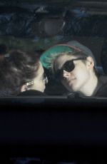 KRISTEN STEWART and SARA DINKIN Kissing at a Car in Los Angeles 01/10/2019