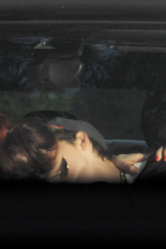 KRISTEN STEWART and SARA DINKIN Kissing at a Car in Los Angeles 01/10/2019