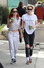 KRISTEN STEWART and SARA DINKIN Out for Juice in Los Feliz 01/08/2019