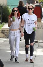 KRISTEN STEWART and SARA DINKIN Out for Juice in Los Feliz 01/08/2019