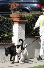 KRISTEN STEWART and SARA DINKIN Out with Their Dogs in Los Angeles 01/10/2019