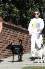 KRISTEN STEWART and SARA DINKIN Out with Their Dogs in Los Angeles 01/10/2019