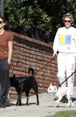 KRISTEN STEWART and SARA DINKIN Out with Their Dogs in Los Angeles 01/10/2019