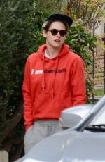 KRISTEN STEWART Out with Her Dog in Los Angeles 01/28/2019