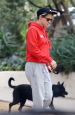 KRISTEN STEWART Out with Her Dog in Los Angeles 01/28/2019