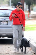 KRISTEN STEWART Out with Her Dog in Los Angeles 01/28/2019