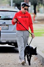 KRISTEN STEWART Out with Her Dog in Los Angeles 01/28/2019