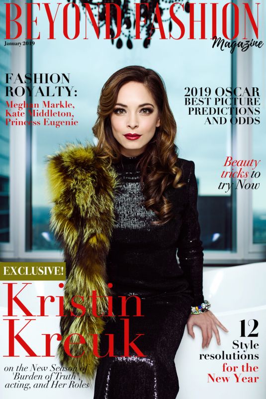 KRISTIN KREUK in Beyond Fashion Magazine, Canada January 2019