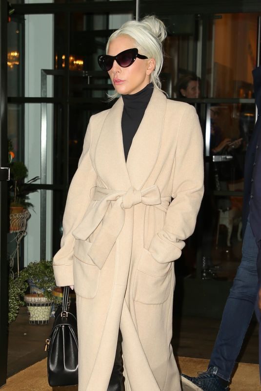LADY GAGA Leaves Her Hotel in New York 01/09/2019