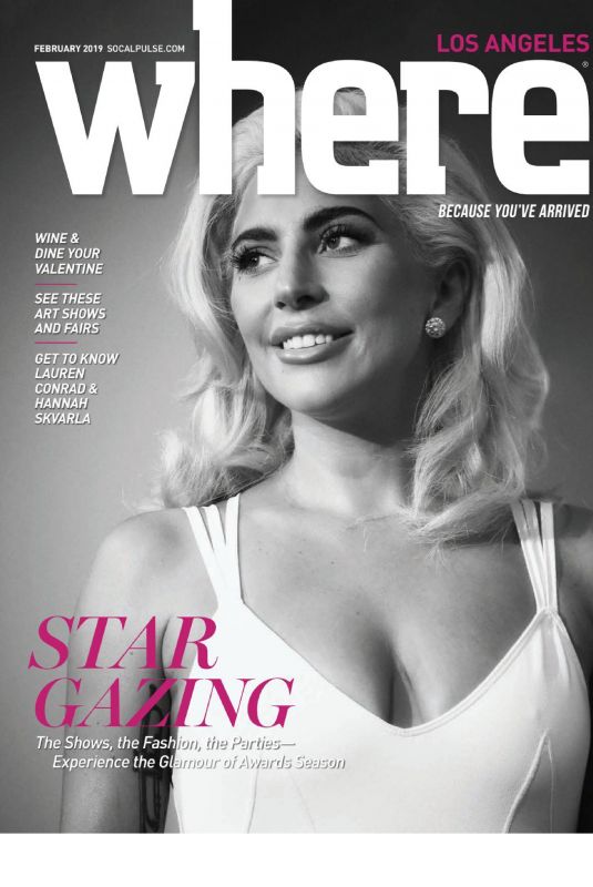 LADY GAGA on the Cover of Where Los Angeles Magazine, February 2019