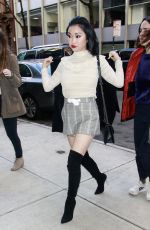 LANA CONDOR in Plaid Skirt Out in New York 01/09/2019