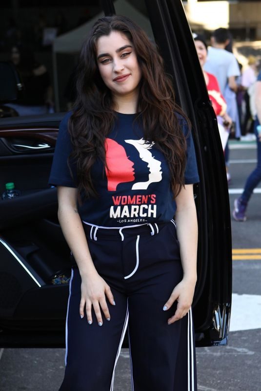 LAUREN JAREGUI at Women’s March in Los Angeles 01/19/2019