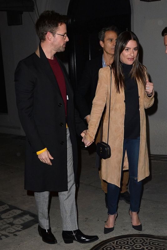 LEA MICHELE and Zandy Reich at Craig’s in West Hollywood 01/03/2019