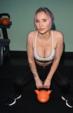 LEONIE MCSORLEY Workout at a New Fitness Space in Manchester 01/14/2019