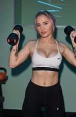 LEONIE MCSORLEY Workout at a New Fitness Space in Manchester 01/14/2019