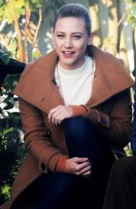 LILI REINHART and Cole Sprouse on the Set of Riverdale in Vancouver 01/16/2019