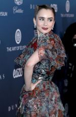 LILY COLLINS at Art of Elysium