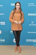 LILY COLLINS at Extremely Wicked, Shocking Evil and Vile Premiere at Sundance Film Festival 01/26/2019
