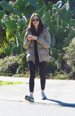 LILY COLLINS Leaves a Gym in Los Angeles 01/10/2019